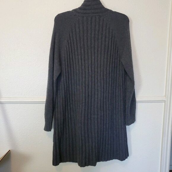 Gap Wool Cozy Open Long Cardigan Sweater Charcoal Grey Womens Sz M L has pilling - Picture 11 of 16
